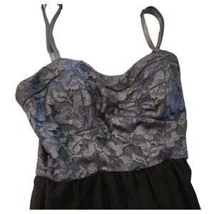 Lily Rose High Low Dress Lace Top‎ Sheer Bottom Cocktails Womens Extra Large